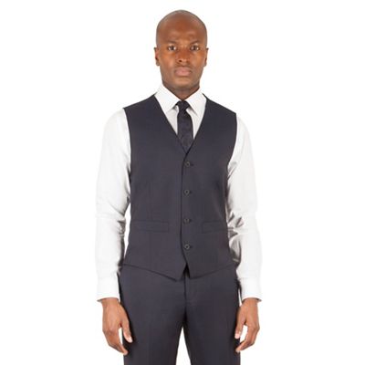 J by Jasper Conran J by Jasper Conran Navy 4 button front tailored fit italian suit waistcoat